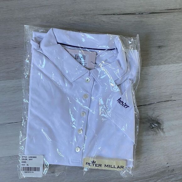 Peter Millar Perfect Fit Performance Polo White XL Nwt in packaging - Picture 7 of 10